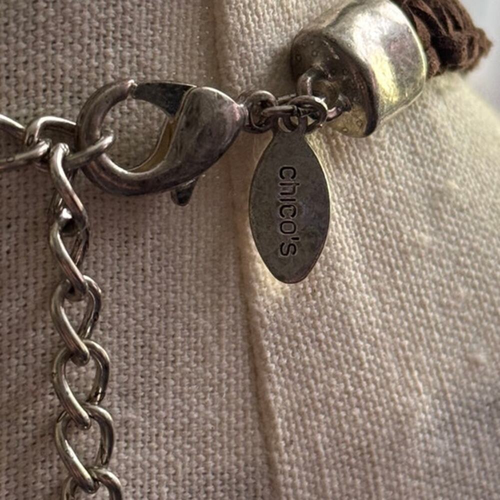 VTG Lot Of 5 Beaded Statement Necklaces One Chicos One Owl‎ Shells Brown Tones - Picture 12 of 12